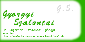 gyorgyi szalontai business card