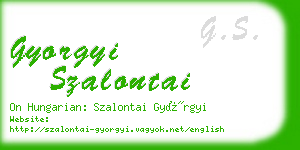 gyorgyi szalontai business card